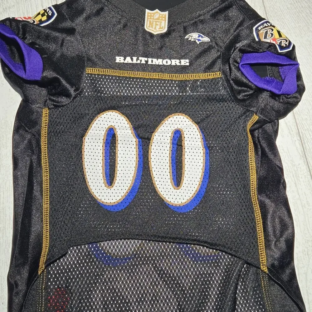 NWT Pets First NFL Baltimore Ravens Black Dog Jersey, Size LARGE up to 40lbs Dog